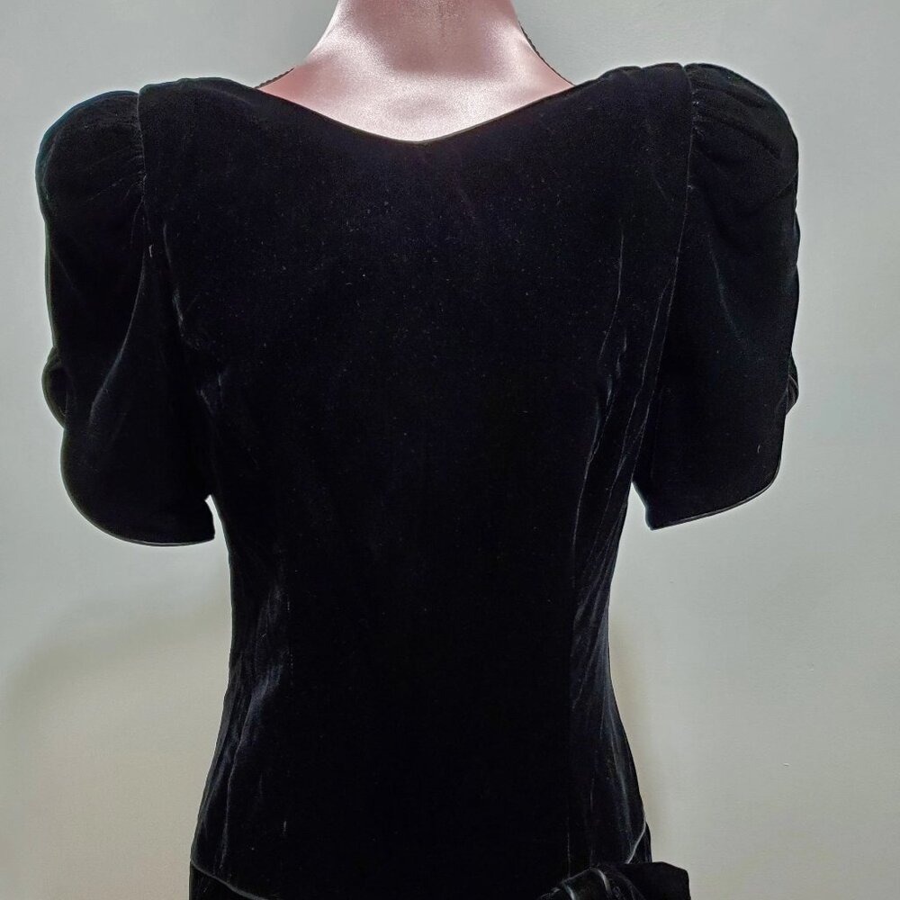 Black Velvet Evening Dress by Opening Night